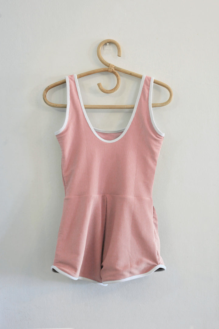 MORMOR SUIT - Peach Eco Rib