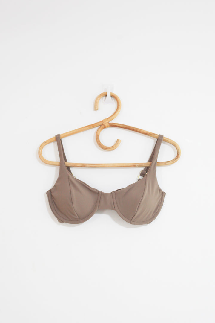 Freya Tie Back - Mocha Ribbed