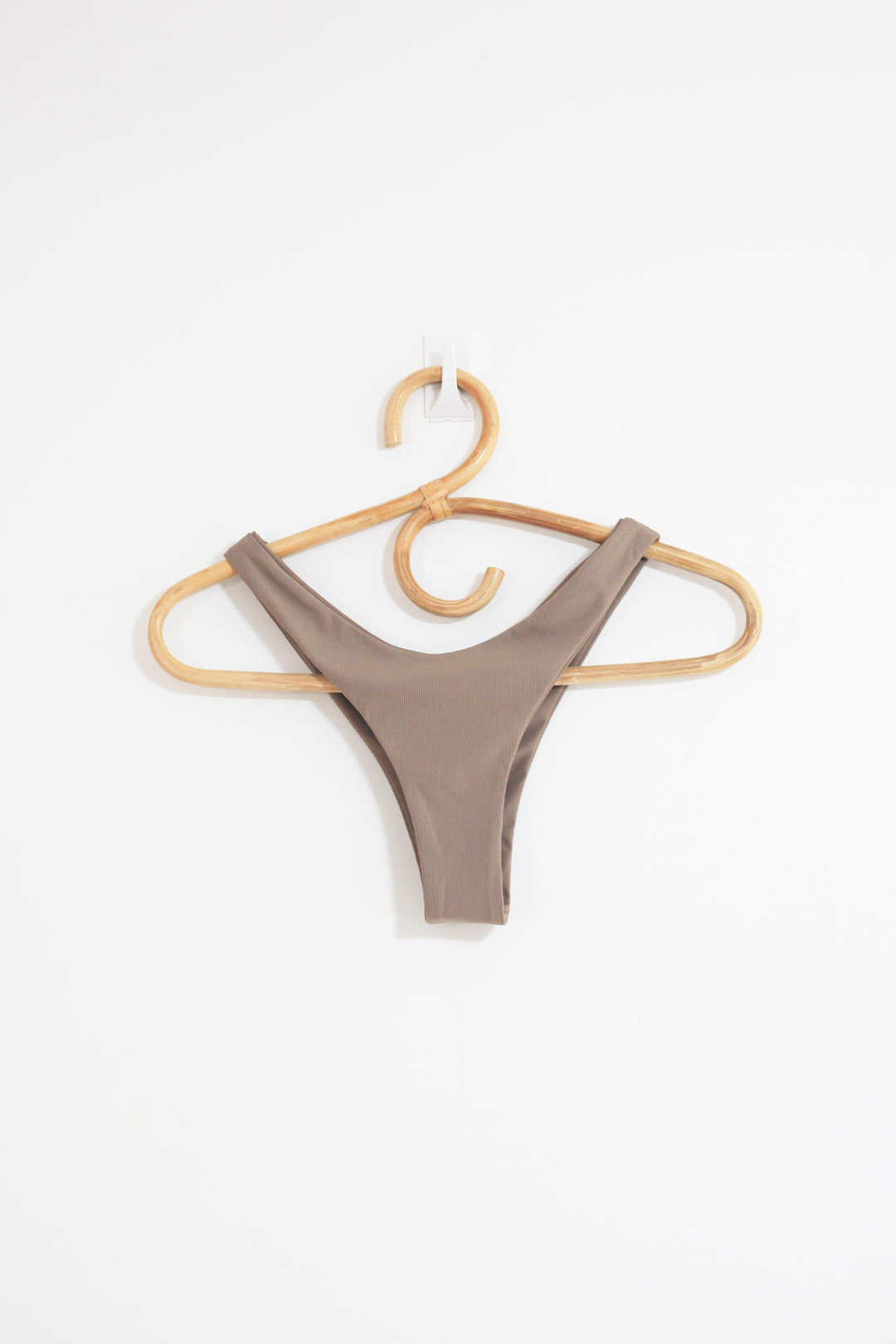 High Cut Bottom - Mocha Ribbed