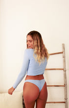 Load image into Gallery viewer, High Cut Bottom - Vintage Blue Ribbed