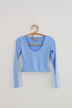 Load image into Gallery viewer, Stockholm Crop - Vintage Blue Ribbed