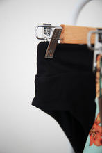 Load image into Gallery viewer, 80&#39;s Banded Bottom - Black Ribbed